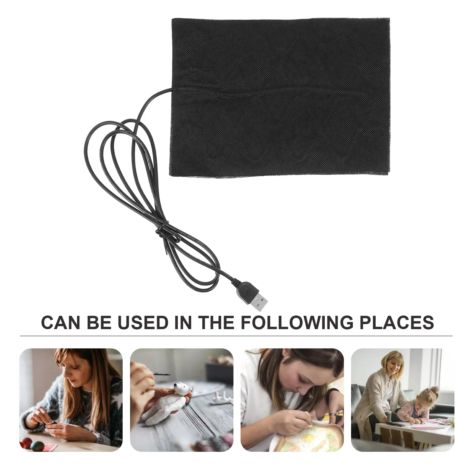 

Epoxy Curing Mat with USB Heating Pad Fast Warm Up 13 Meter Cord Ideal for Crystal Resin Projects Bubble Reducer Tool