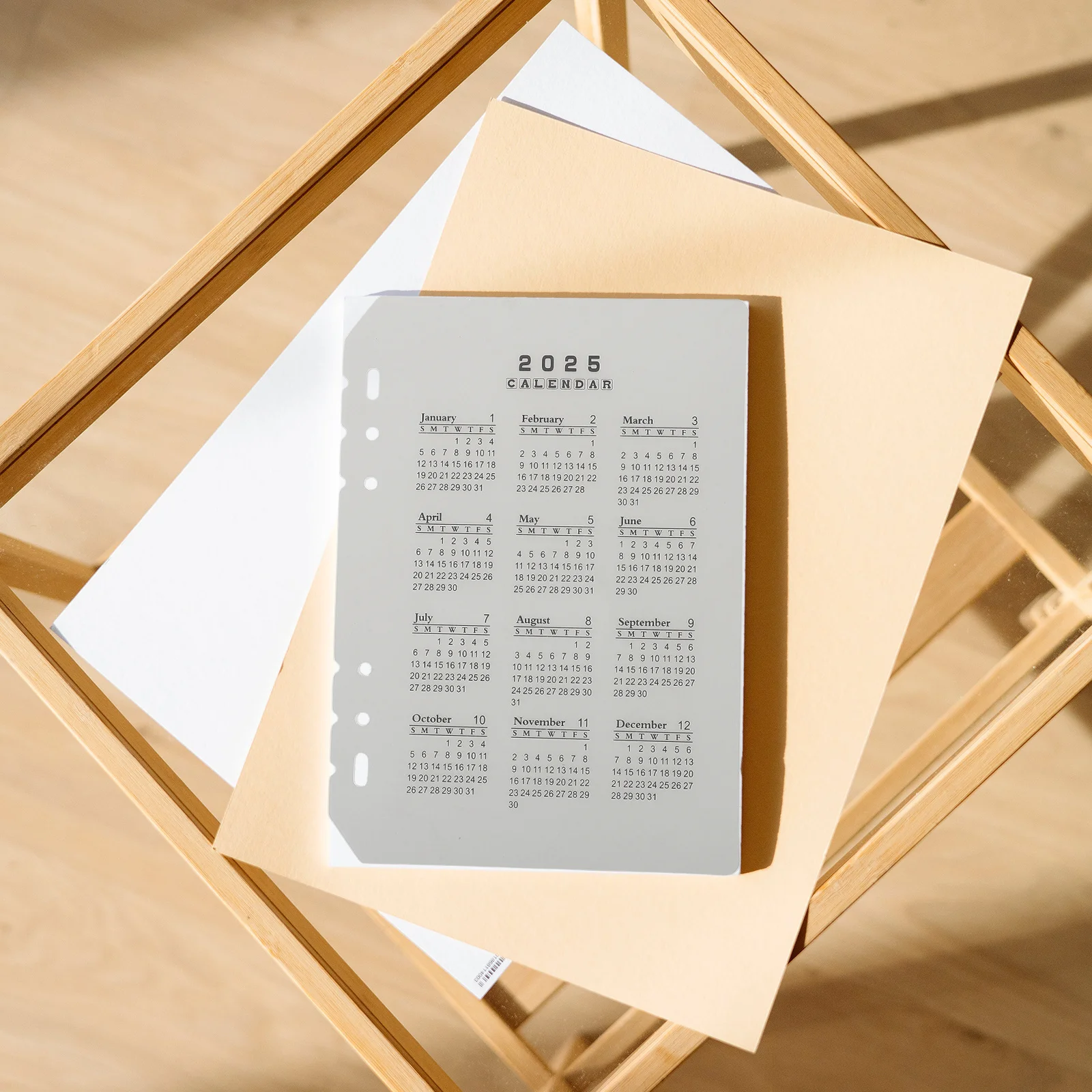 4 قطعة A5 فواصل دفتر 6 حفرة فضفاضة ورقة مخطط الموثق إدراج فواصل التقويم الموثق مخطط إدراج