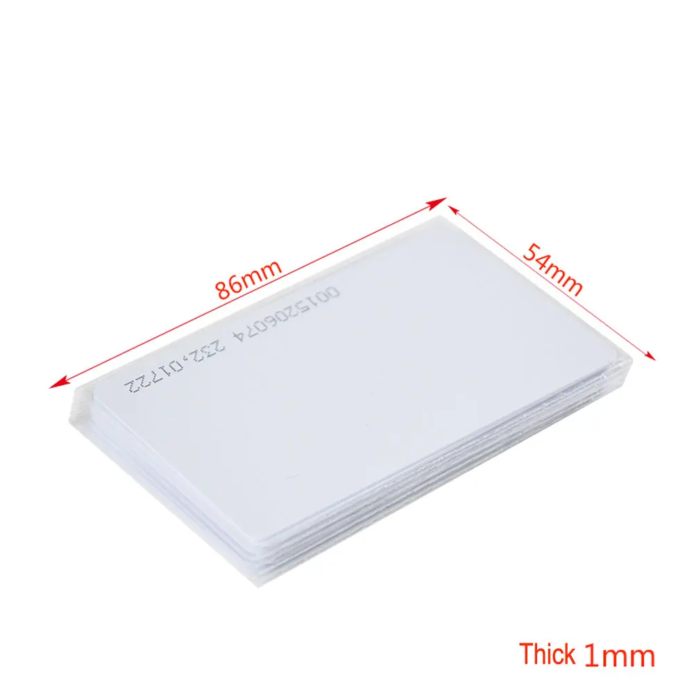 Imagem -04 - Cartão Fino Usado para Access Control Access Control System Access Control Access Control Rfid Tk4100 id Card 0.8 mm 10 Pcs