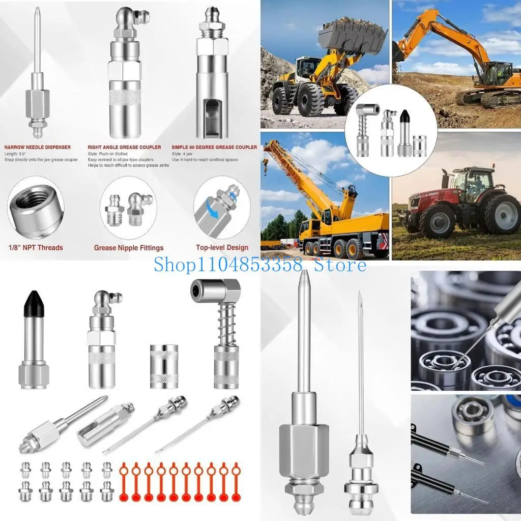 

652F Grease Guns Adapter Fittings Quick Connection Coupler for Efficient Lubrication