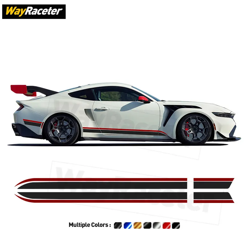 Edition California Special Carbon Fiber Vinyl Rocket Panel Decal Door Side Stripes Sticker For Ford Mustang 2024 Dark Horse 2025