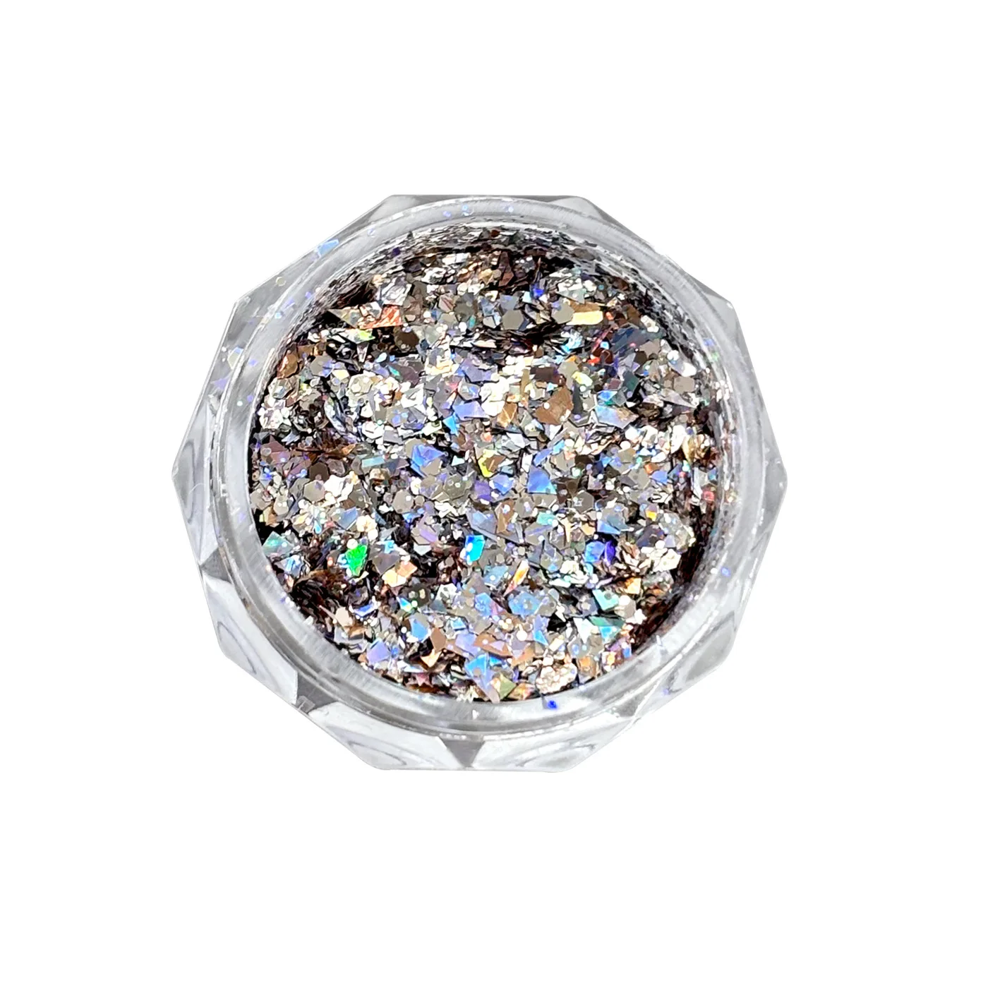 2 الأواني لامعة الاكريليك مسمار الفن بريق مسحوق غير النظامية الترتر Paillette للأظافر الديكور مانيكير ديكور لوازم المواد