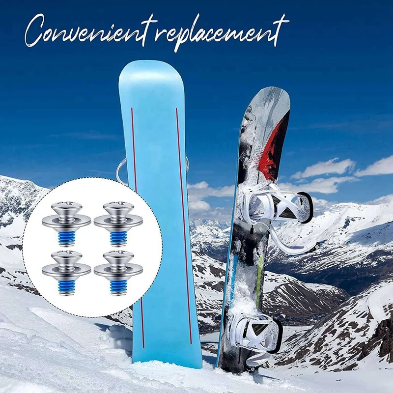 Snowboard Binding Screw Set Include 8 Pieces Snowboard Mounting Screws And 8 Pieces Snowboarding Screw Washers