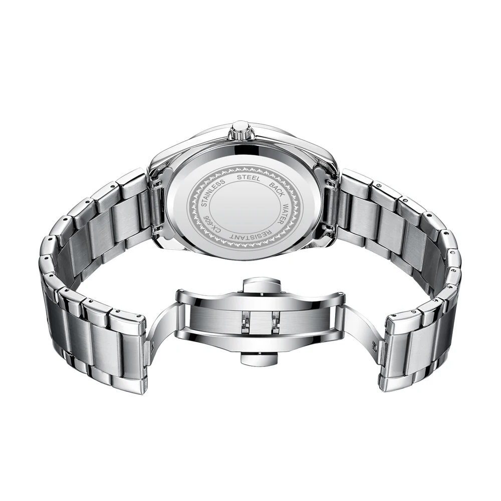 CHENXI Высокое качество мужские кварцевые часы из нержавеющей стали водостойкие светящиеся стильные деловые минималистичные наручные часы мужские подарки