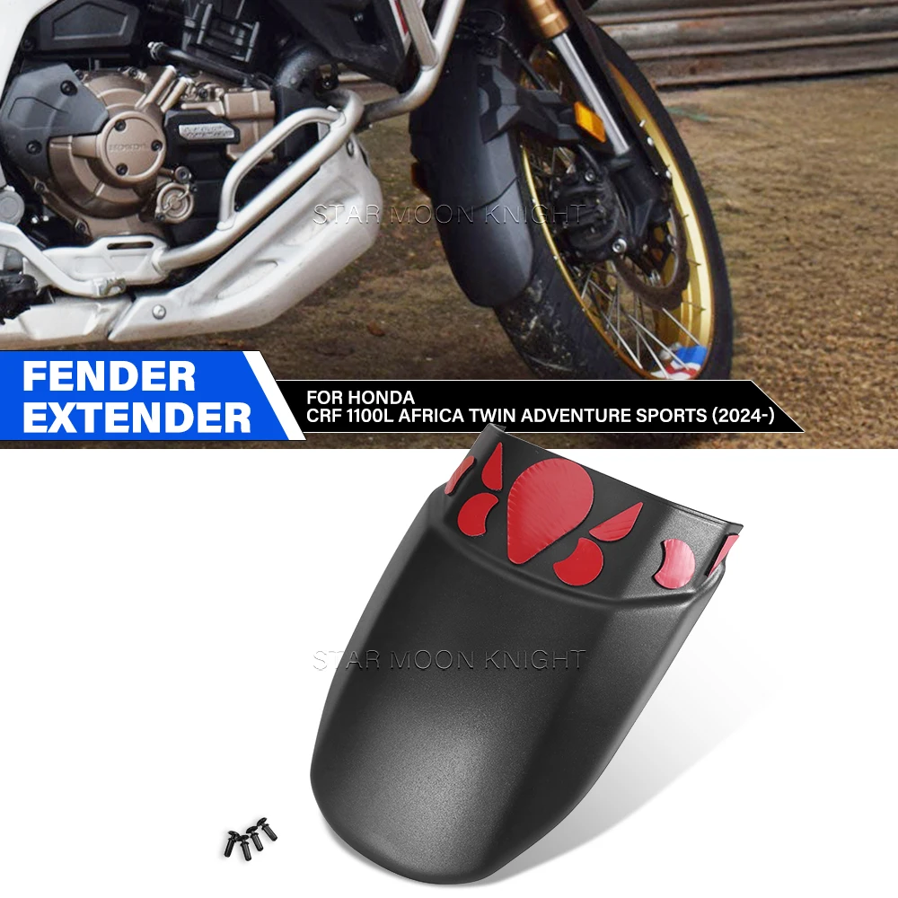 Für Honda CRF1100L Africa Twin Adventure Sports 2024 2025 2026 ATAS Vorderer Kotflügel-Verlängerung Spritzschutz ABS