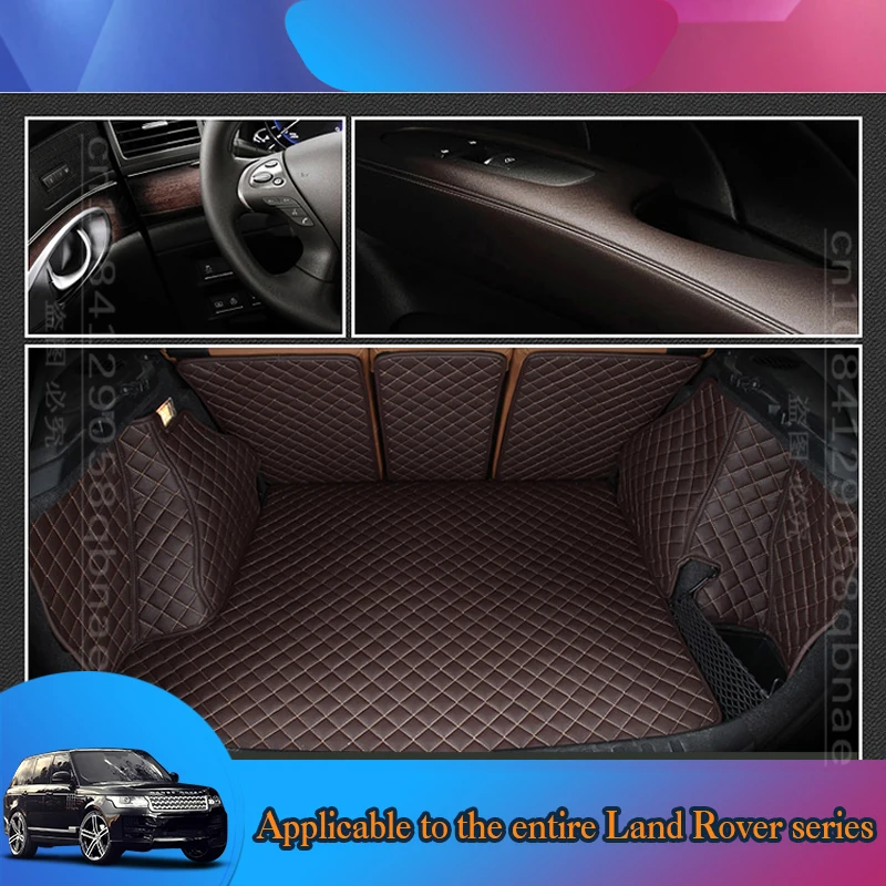 WZBWZX Custom Leather Full Coverage Car Trunk Mat For Land Rover All Models Rover Range Evoque Sport Freelander Auto Accessories