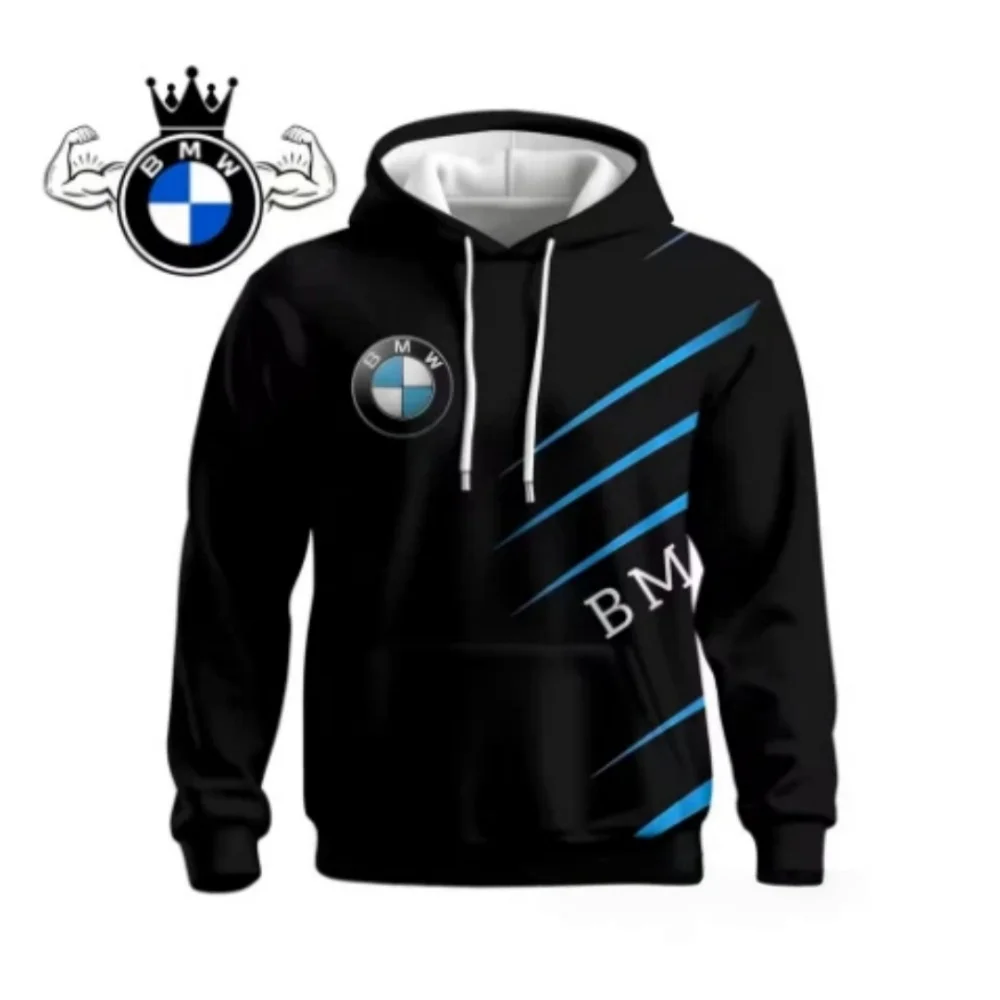 

BMW Men's Autumn Long Sleeve Hoodie Sweatshirt Jacket Coat Fashion Sports Motorcycle Racing M Power Car Brand Modern