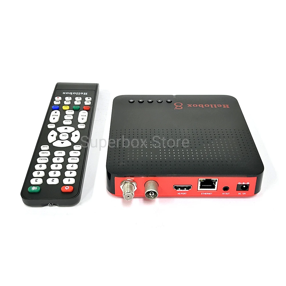 Hellobox8 Satellite TV Receiver DVB-S2X DVB-T2 Built-in WiFi Full HD 1080P HEVC 10bit RJ45 DVB Player Port Hellobox 8