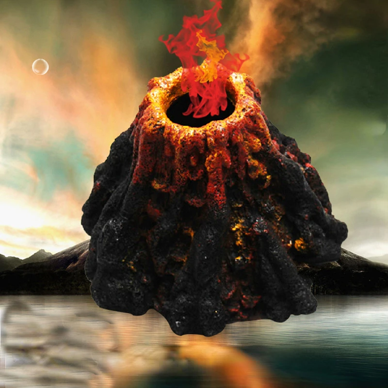 

Simulation Volcano Simulation Resin Crafts Mountain Aquarium Decoration Fish Tank Landscape Rockery Large