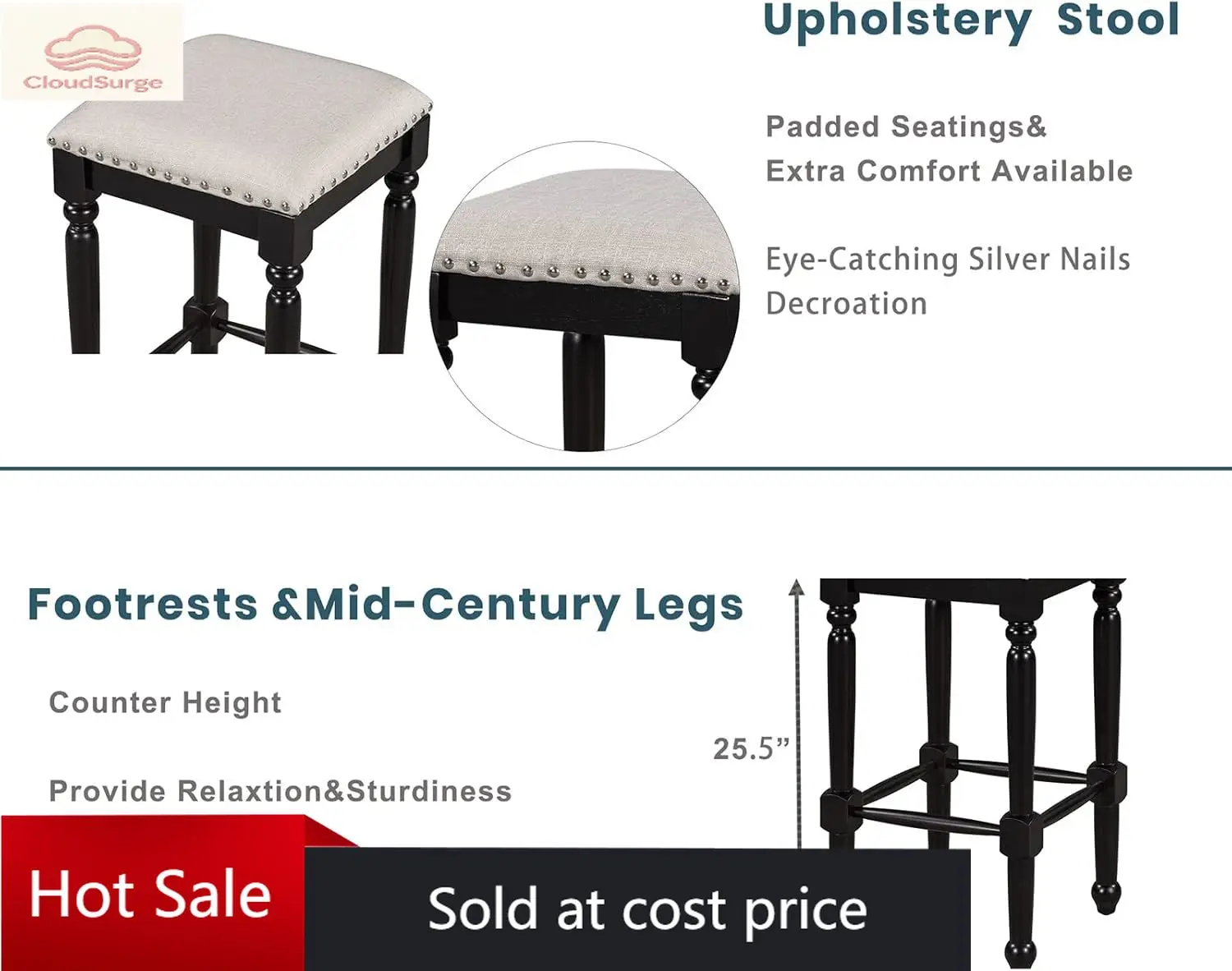 

Комплект кухонной мебели в стиле середины века на 4 персоны, 5-предметный обеденный набор с деревянным консольным столом на ножках-опорах