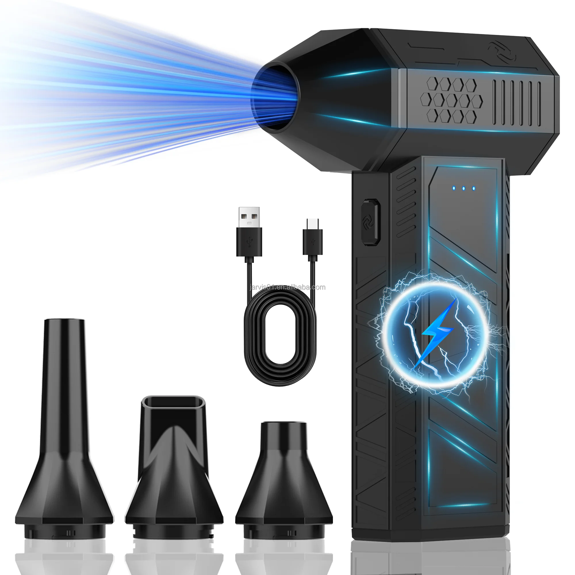 

Mini Fan 130000RPM Turbo Air Dust Collector Electric BBQ air blower leaf blower Three Wind Speed Optional Household eco friendly