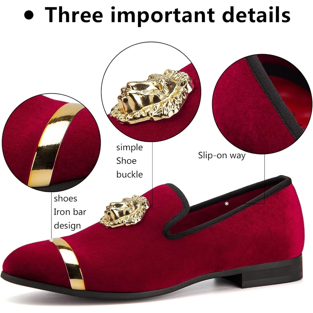 

Velvet Leather Men Casual Shoes Luxury Brand Mens Loafers Moccasins Breathable Slip on Red Blue Driving Shoes Plus Size 37-47