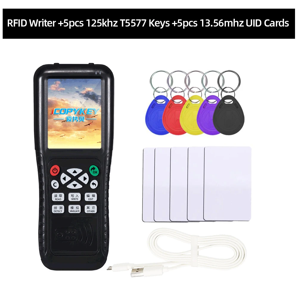 5YOA NFC Smart Card Reader Schrijver RFID Copier 125 KHz 13.56 MHz USB Fob Programmeur Kopie Gecodeerde Sleutel met Voice Broadcast X100