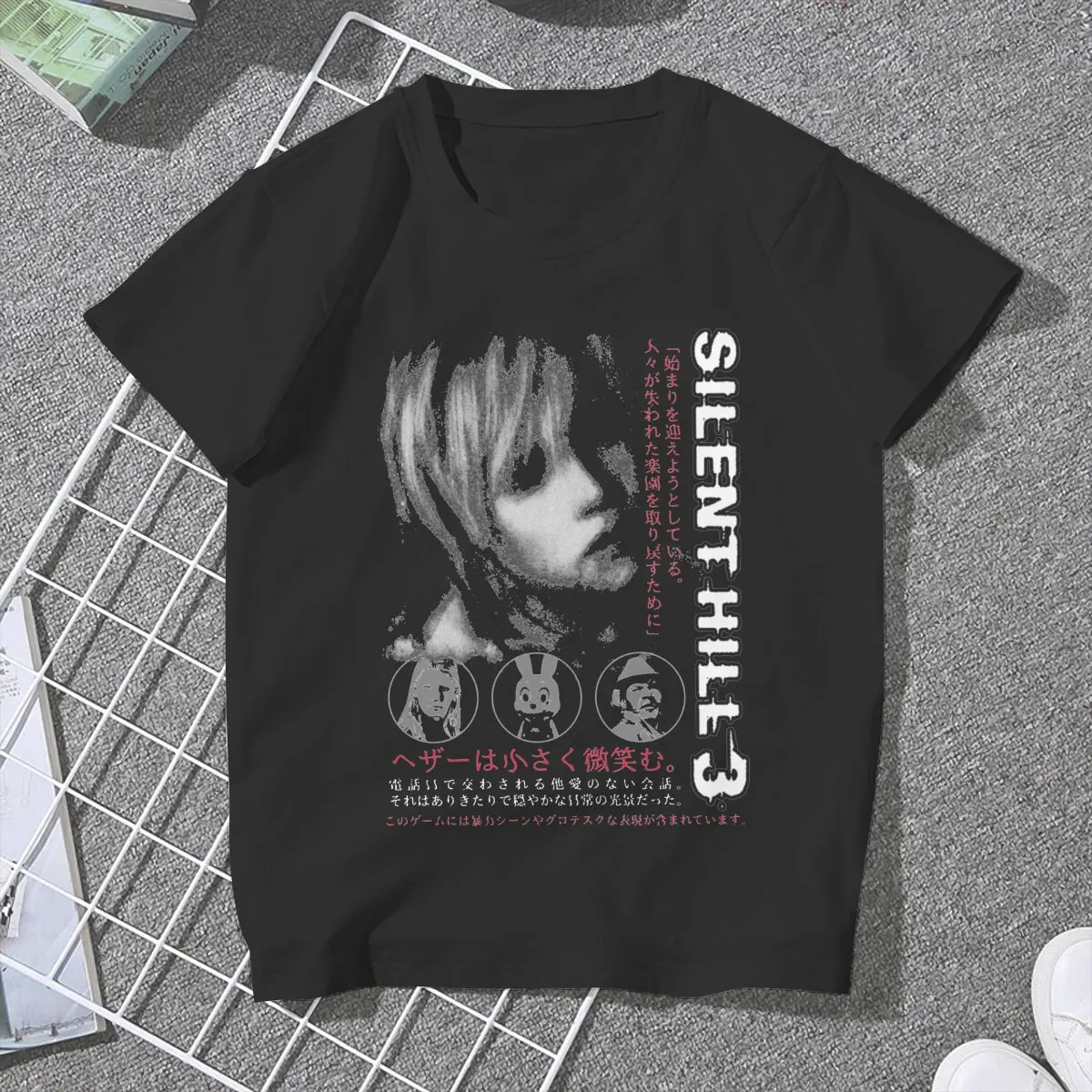 Horror Women Clothing Silent Hill Graphic Female Tshirts Vintage Gothic Loose Tops Tee Kawaii Girls Streetwear