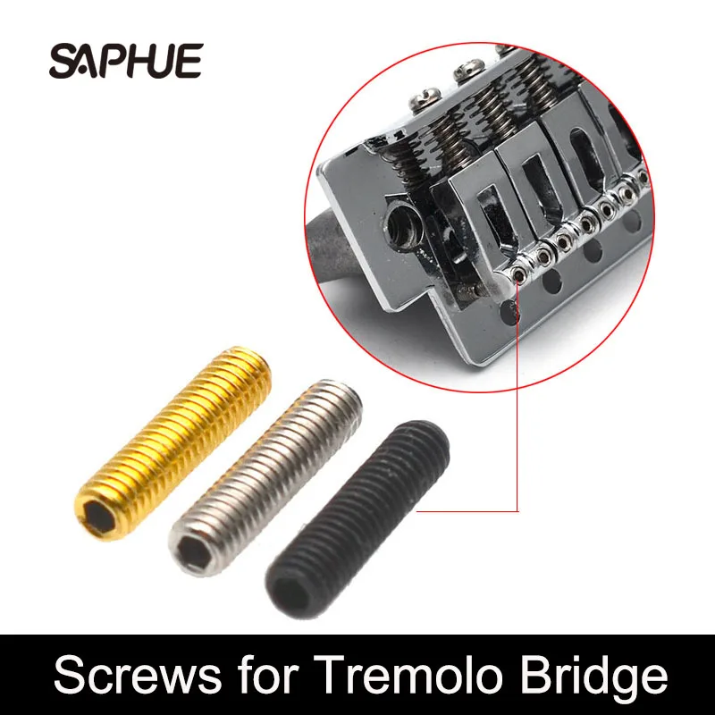 60Pcs M3 Electric Bass Guitar Bridge Saddles Hexagon Screws for Tremolo Bridge or Electric Bass Bridge M3*10mm