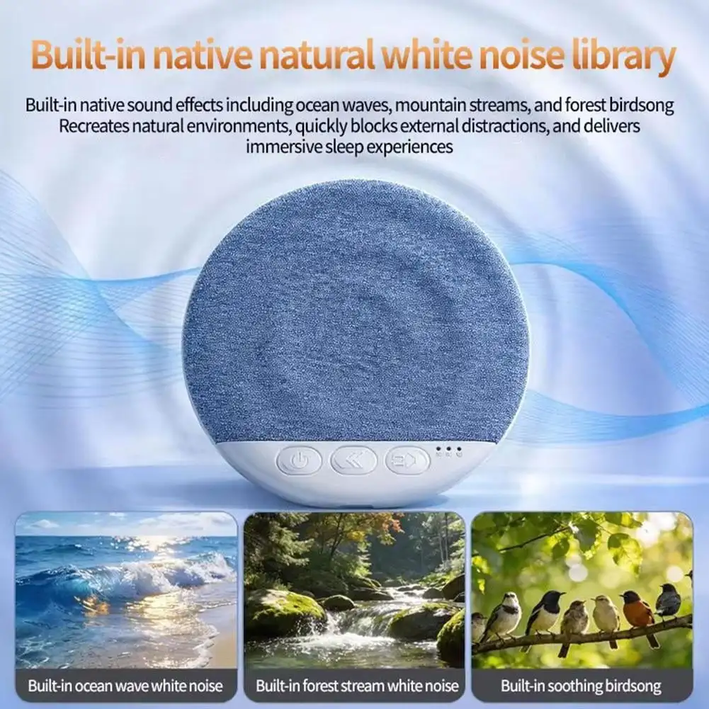 Under Pillow Mini Speaker 5.4 Hifi Stereo Sound Machine White Noise With 30/60/90 Min Timer For Bedroom Sleep image 5