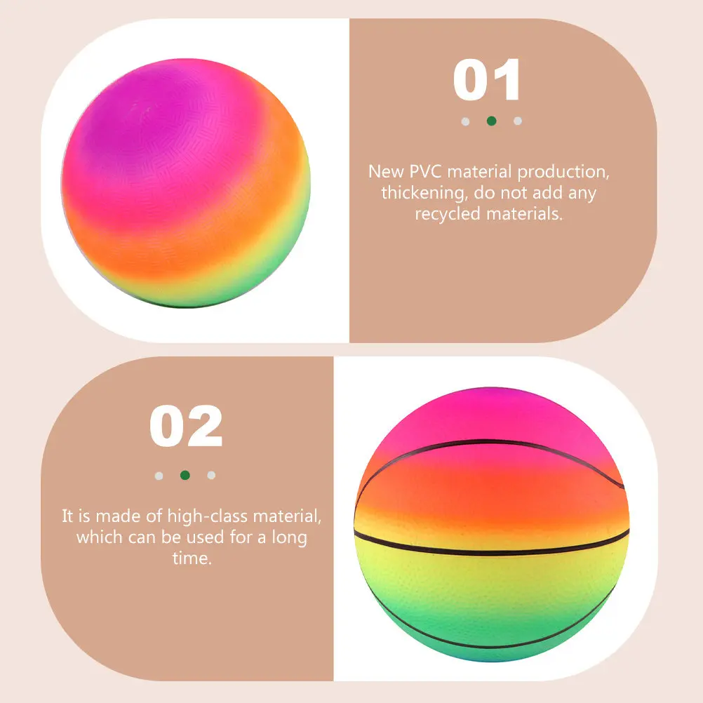 

Набор из 3 радужных мячей-хлопушек: высококачественные баскетбольные мячи для детей, для игр в помещении и на улице, развивающие интеллект, креативные спортивные товары