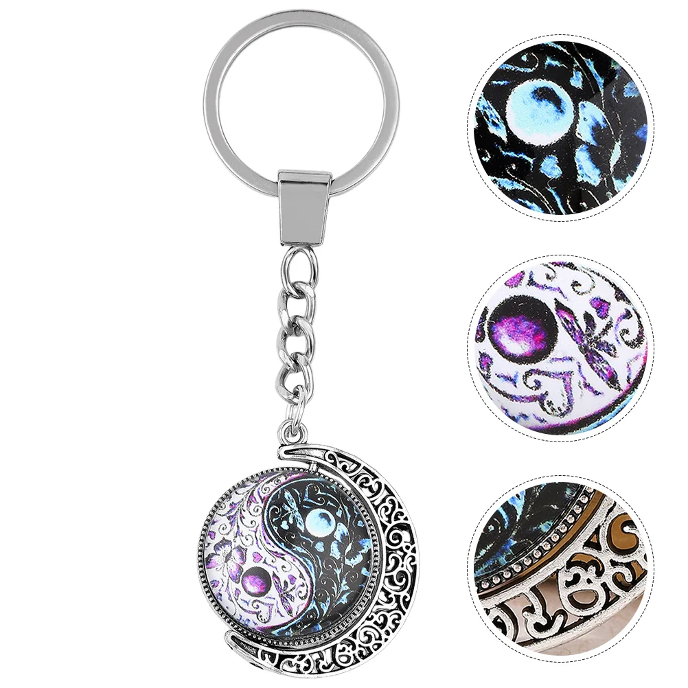 

Keychains for Women Butterfly Yin Yang Tai Chi Pendant Chinese Gemstone Wallet DIY Animal Toy Style