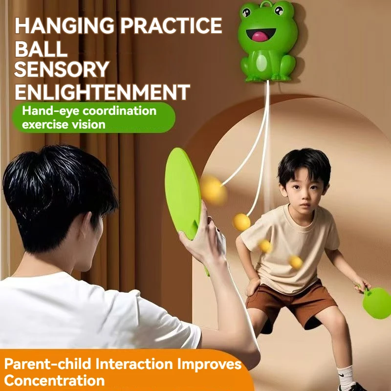 

Indoor Hanging Table Tennis Trainer Interaction Toy Length Portable Solo Eye Exerciser Coordination Retractable Ping Pong 2025