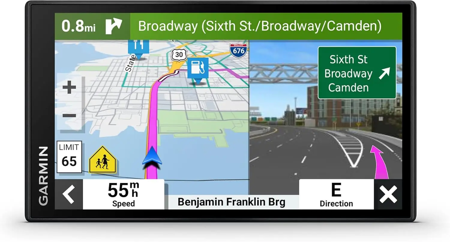 Garmin DriveSmart 66, 6-inch Car GPS Navigator with Bright, Crisp High-resolution Maps and Garmin Voice Assist