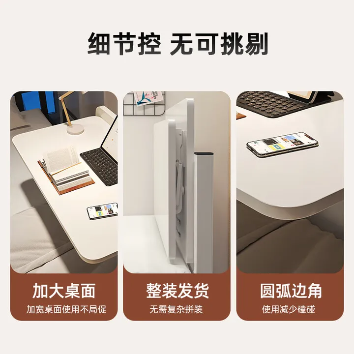 Solid wood beds upper table computer desk foldable desks simple dormitory artifact lazy learning to write small tables