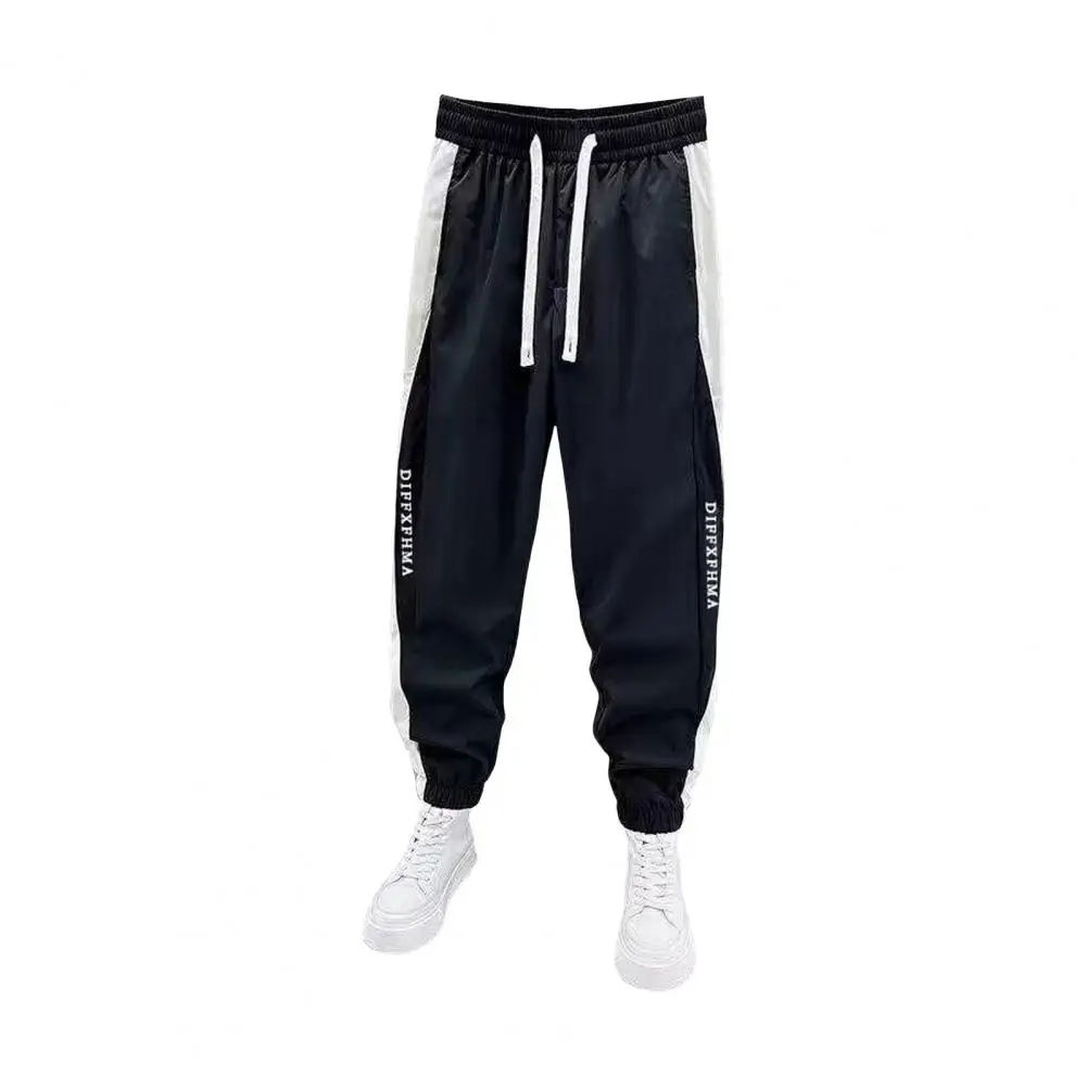 Men Sweatpants with Pockets Drawstring Waist Men Pants Men's Color Blocking Cargo Joggers with Drawstring Waist Pockets for Gym