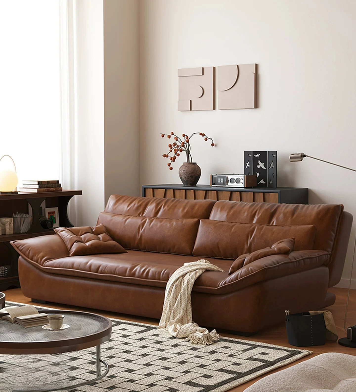 DSA  furniture sailing sofa bed retro multi-functional foldable dual-purpose small apartment living room sofa