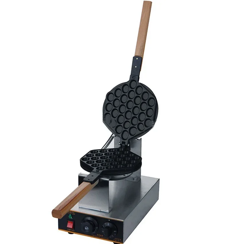 Máquina de waffle 110v/220v, máquina de waffle com bolhas de ovo, torrador de aço inoxidável