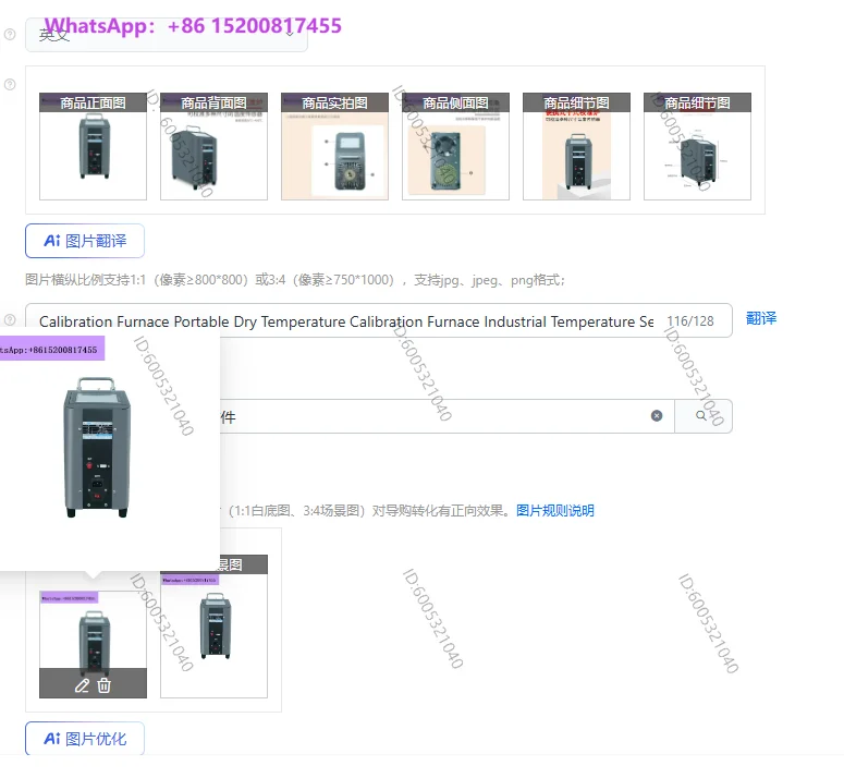Calibration Furnace Portable Dry Temperature Calibration Furnace Industrial Temperature Sensor Instrument Calibrator
