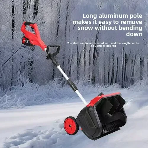 Compact Portable Lithium‑Battery Electric Snow Thrower Snow Plow, Household Snow Clearing Machine For School Yard And Road