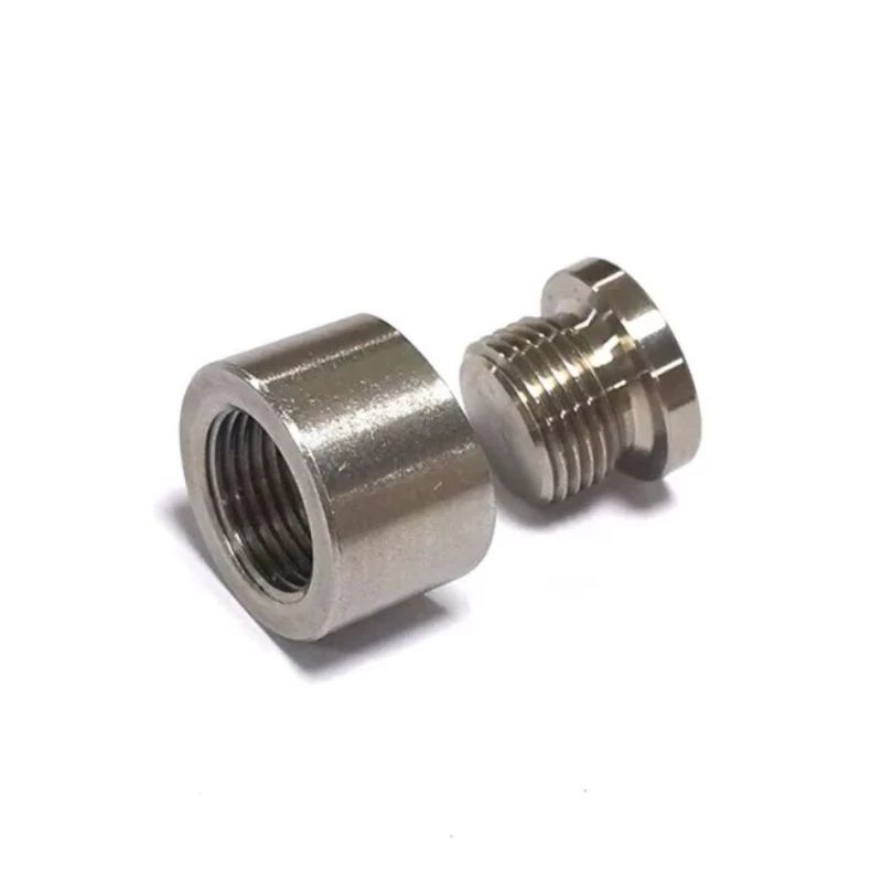 Sensor de oxígeno M18X1.5, tuerca de tapón de acero inoxidable, Kit de tapa de montaje escalonado, tapón de tuerca, tuerca de banda ancha, montaje de tapones de soldadura