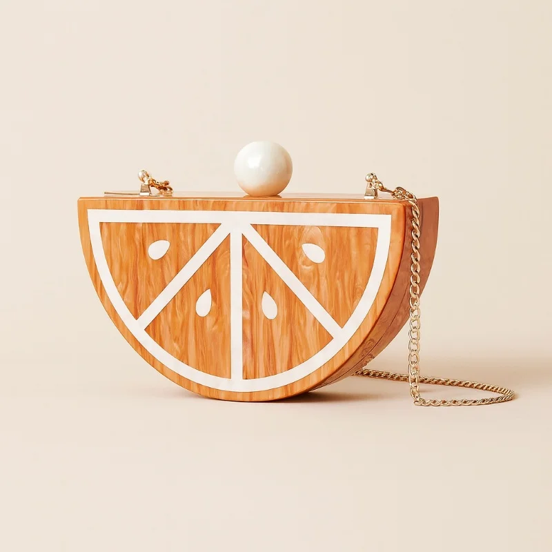 

Акриловый вечерний клатч, женский веерообразный узор с фруктами, банкетная сумка, арбуз, красный вечерние ручные желтые свадебные кошельки