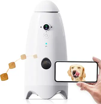 Home Full HD Pet Surveillance Camera - 2.4G WiFi App Control,Two-Way Audio, Night Vision, Remote Pet Food Feeder, Smart Dog Food 1