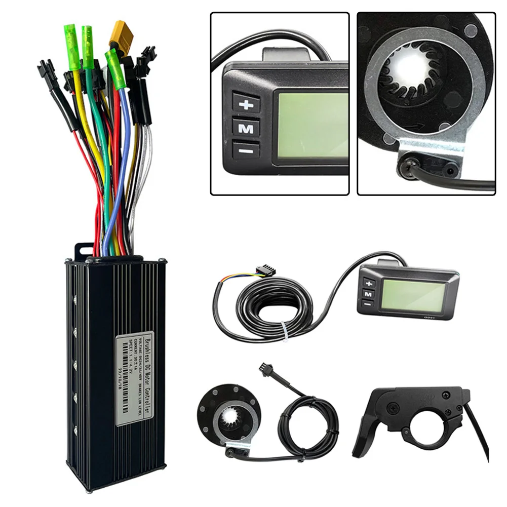 

Power Up Your Ride with 36/48V Sine Wave Controller Set + GD01 Display + Throttle + 8 PAS for MTB and Bicycle Use