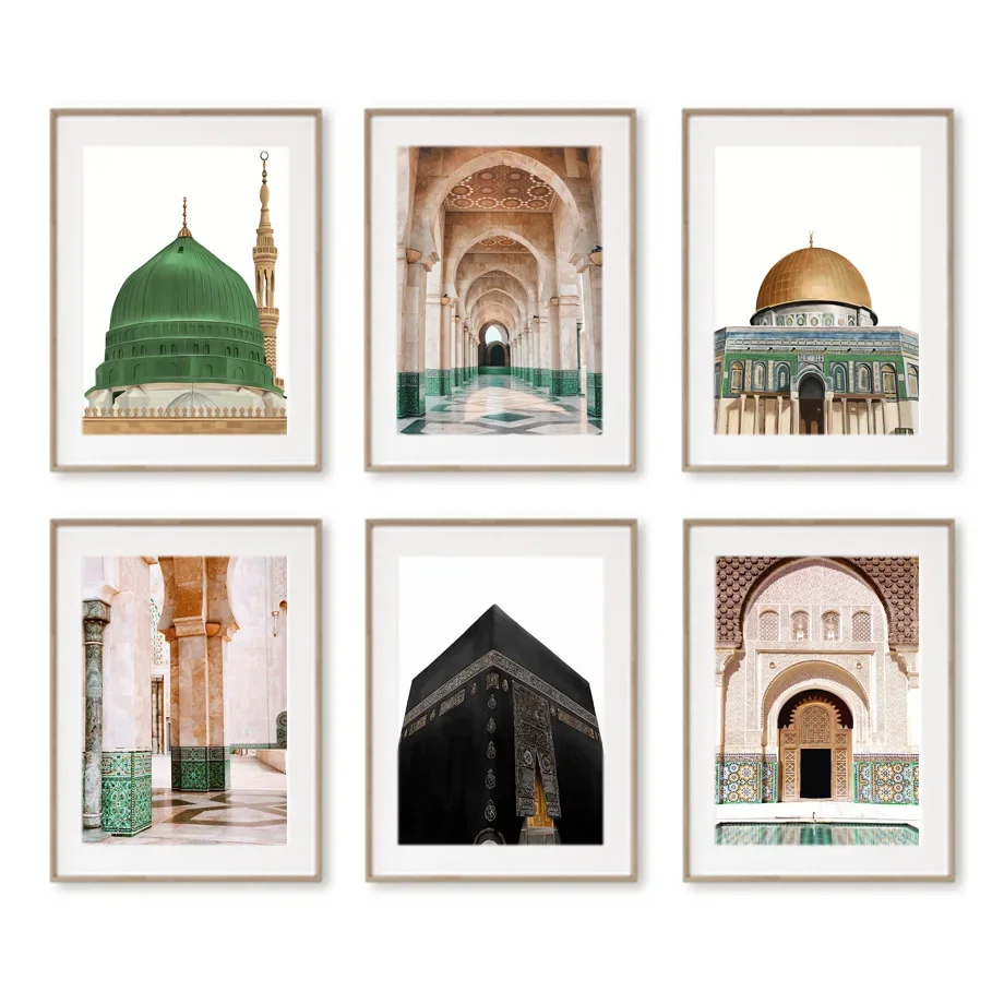 Islamic Mosque Quran Architecture Palace Landscape  Wall Art Canvas Painting Posters And Prints Pictures For Linving Room Decor