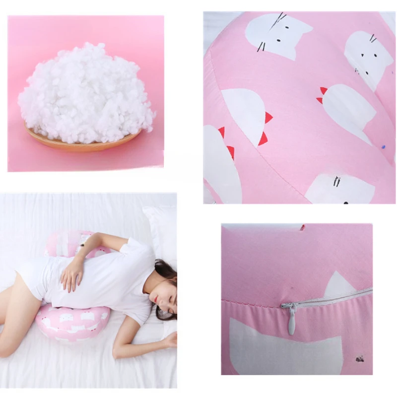 وسادة متعددة الوظائف على شكل حرف U للنساء الحوامل ، حماية الخصر ، النوم الجانبي ، وسادة