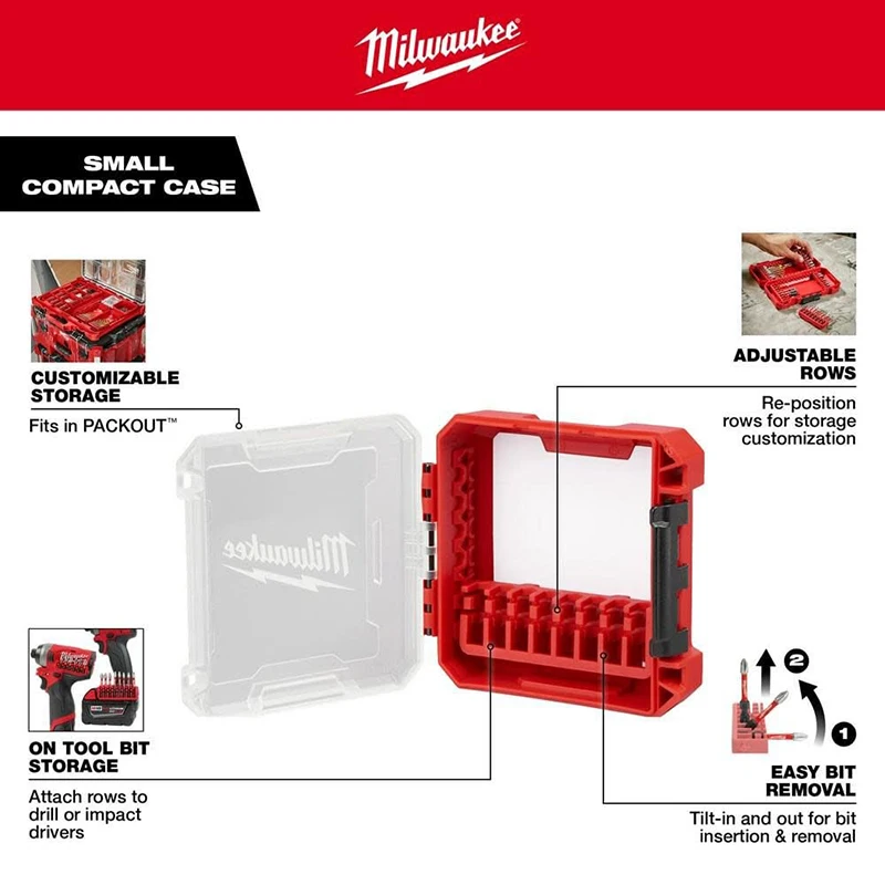 Milwaukee 48-32-9930 Convenient Style Customizable Small Case Impact Durable Driver Accessories