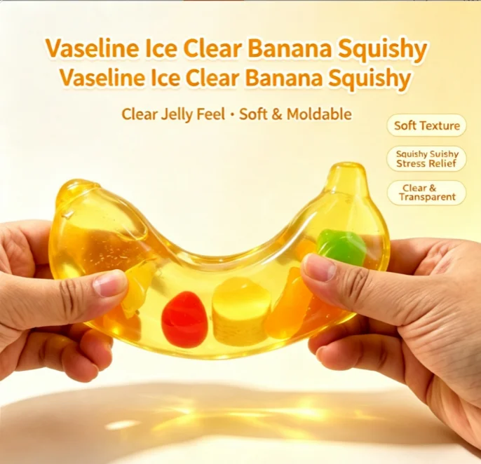 Vaseline, banana, apple, strawberry, kneading, kneading, ice, jelly, fluid kneading