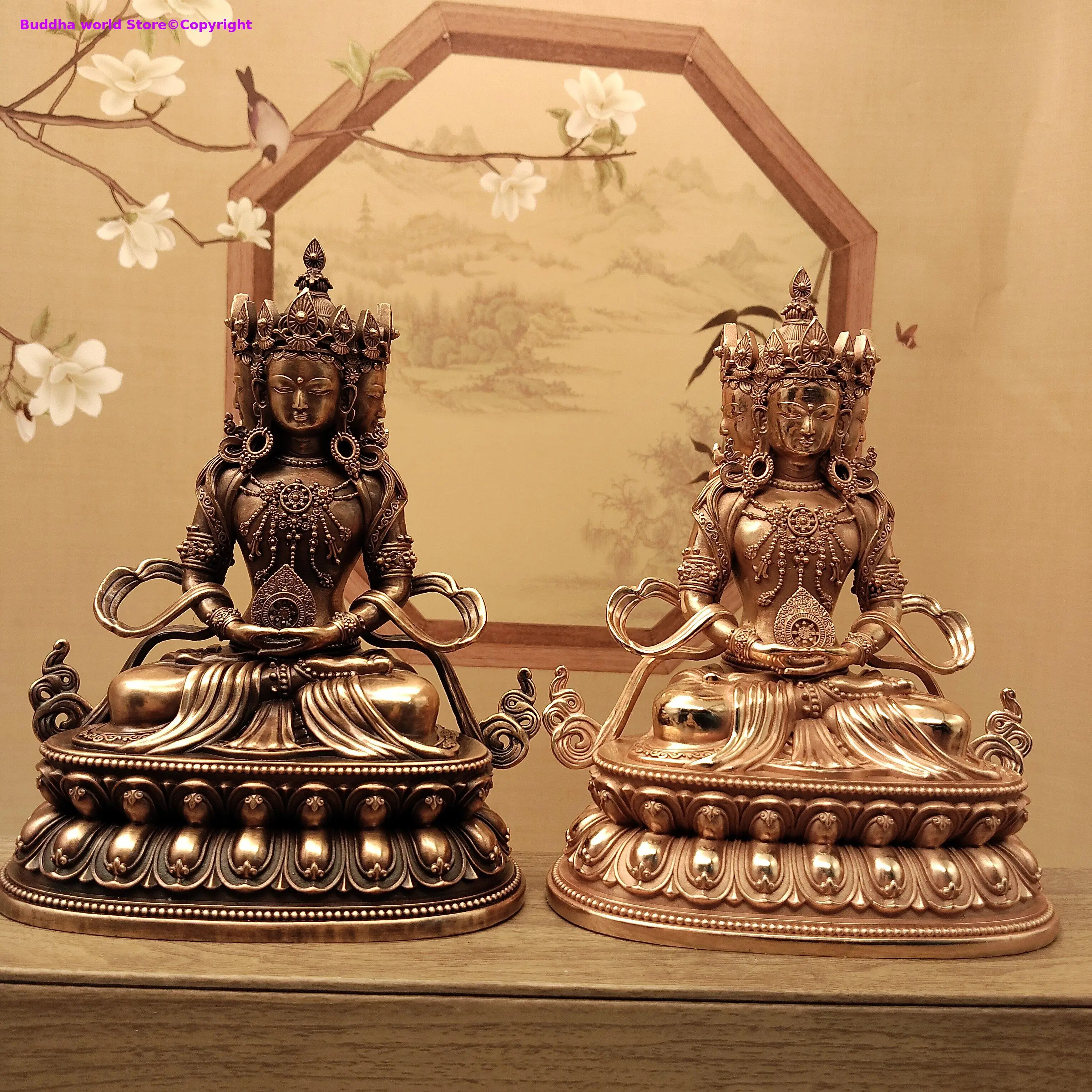 Primordial Buddha Cosmic Buddha Tibetan Vairocana Sutra buddha Handmade copper Holy buddha Buddhist temple lama monk worship