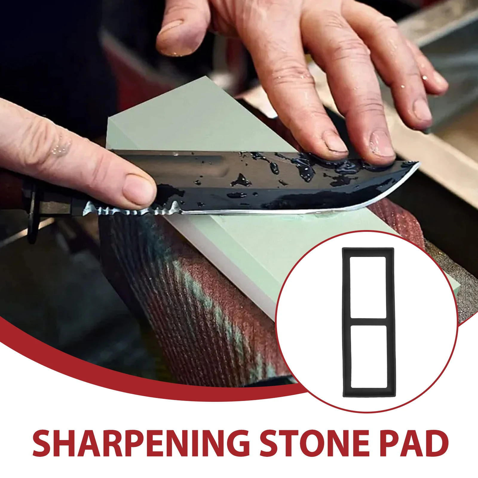 NonSlipSiliconeMatSharpeningStoneHolderKitchenWhetstoneStandAntiSlipSharpeningMatKnifeSharpeningTrayPlatform