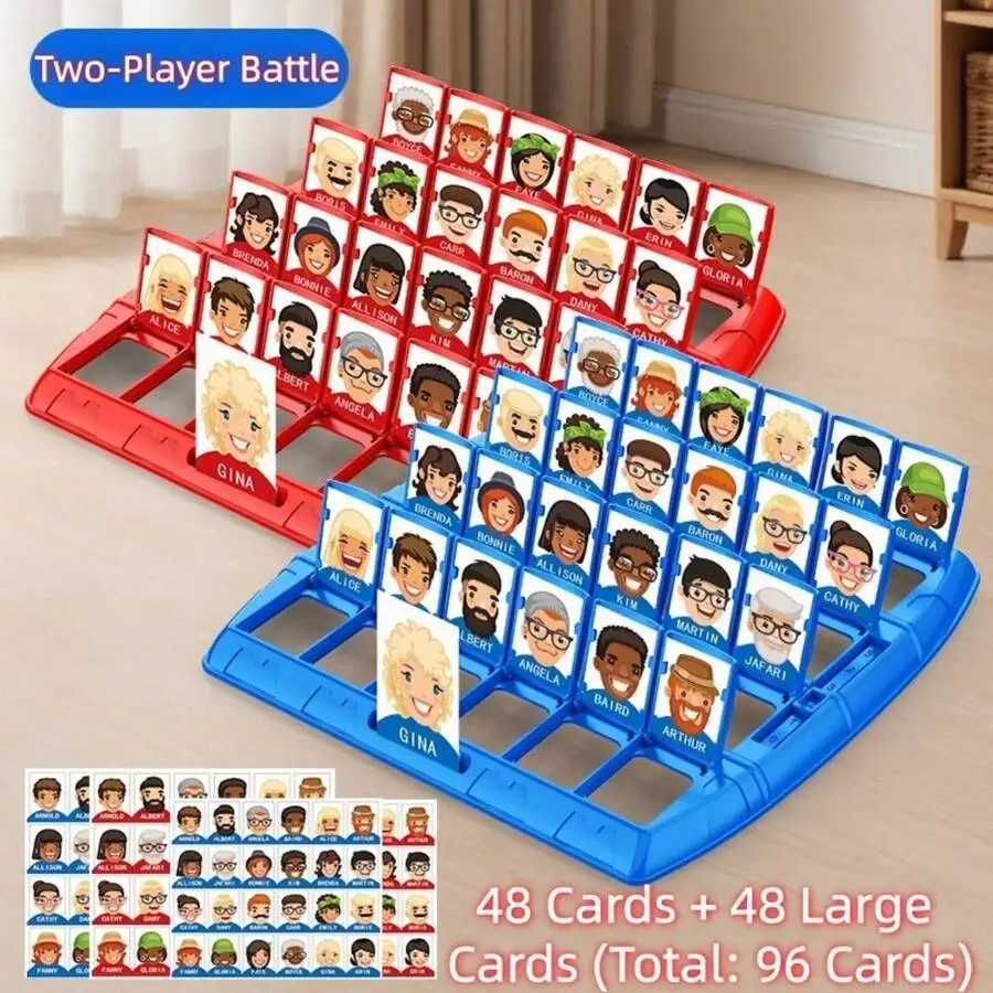 Guess Who Am I? Board Game Family Gathering Novelty Fun Party Card Game Speech Expression Training Strategy Puzzle Birthday Gift