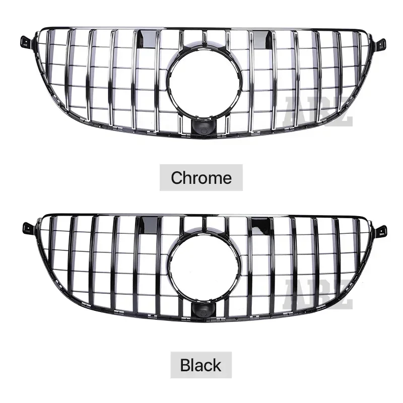 Panamericana GT Grille Racing Grill For Mercedes Benz AMG GLE63 Black Chrome Front Bumper  Style 2015 2016 2017 2018 2019