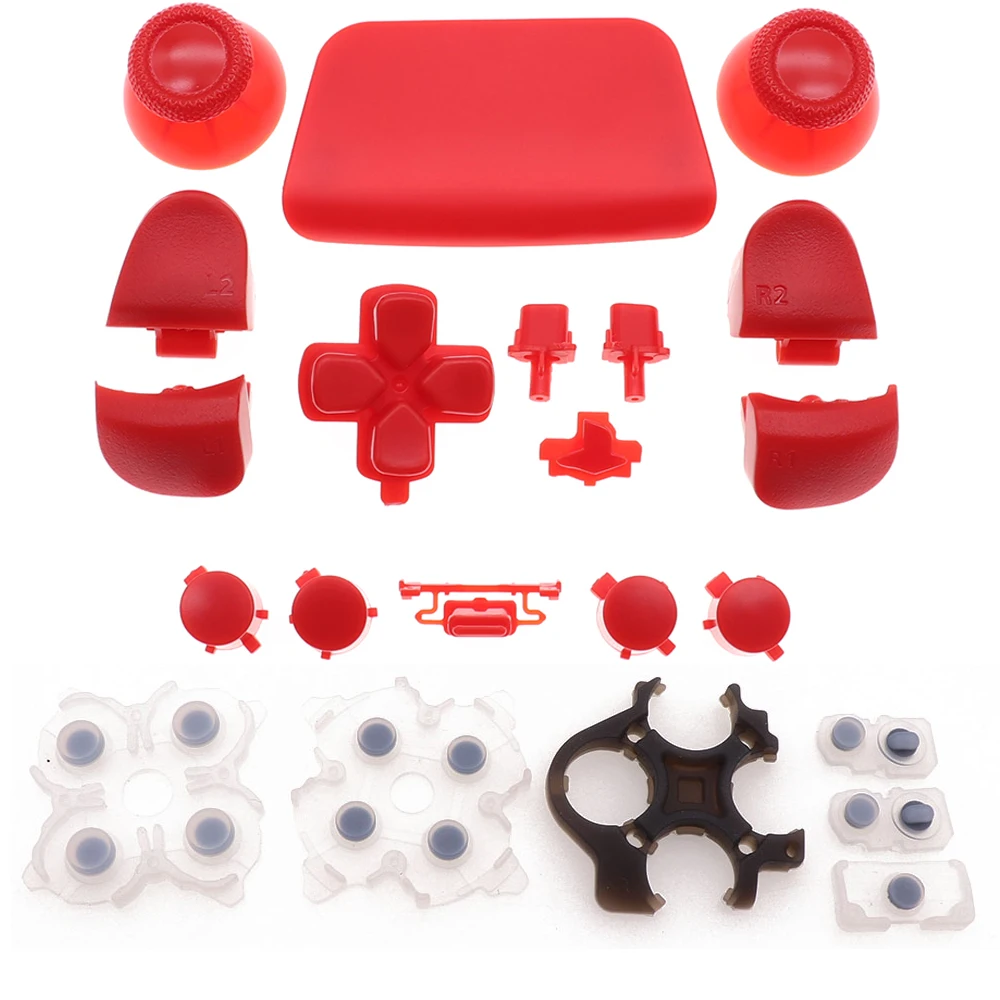 สำหรับตัวควบคุม PS5 V2ทัมป์สติ๊กแบบแอนะล็อก L1 R1 L2 R2ทริกเกอร์ปุ่ม dpad abxy และยางนำไฟฟ้าสำหรับมือจับ2.0 P5