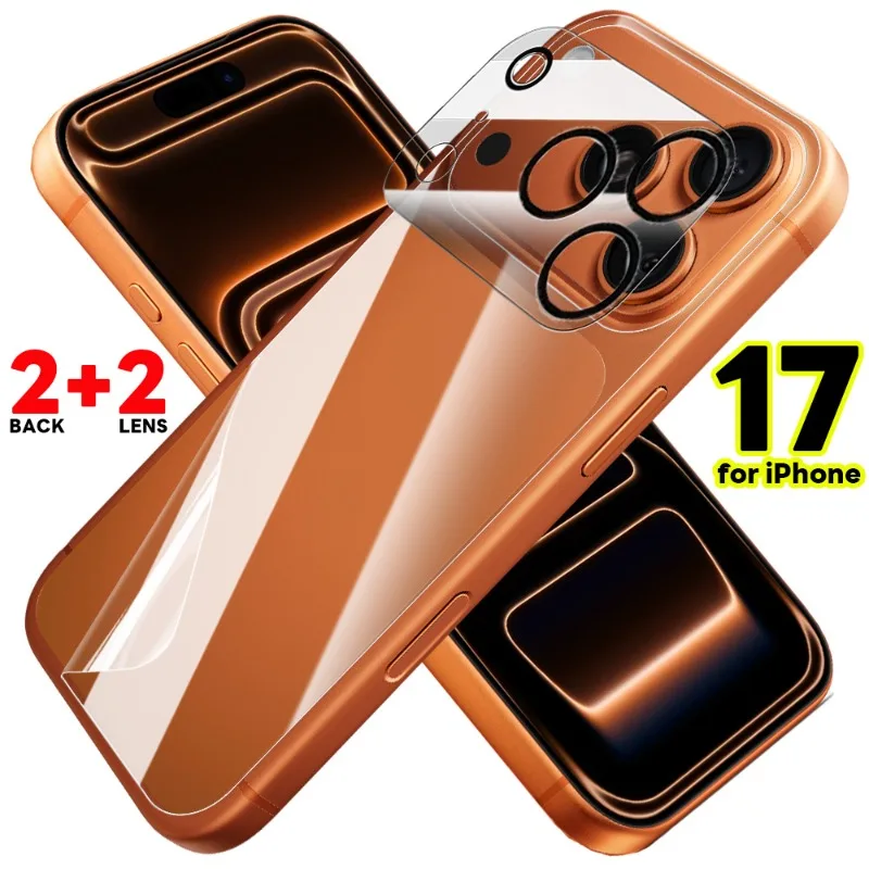 

Back Hydrogel Film & Camera Lens Tempered Glass Protectors for iPhone 17/17 Air/17 Pro/17 ProMax Back Cover Anti-scratch Films