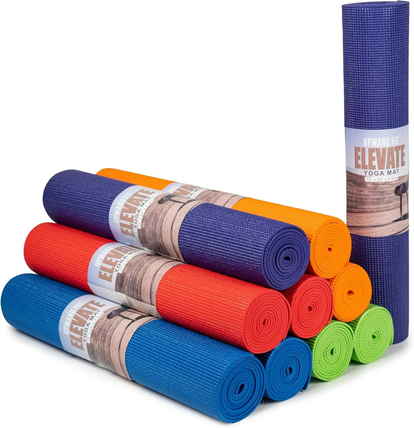 Schools and Studios with Non-Slip, Easy to Clean 4mm Thick Gym Mats - 10 Pack