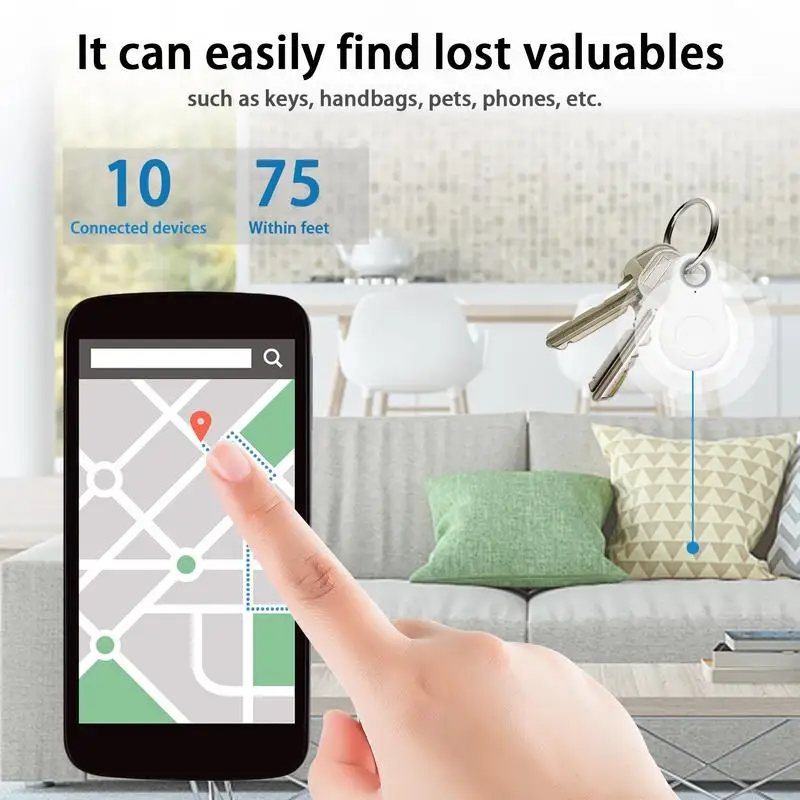 Smart GPS Tracker- Key Finder Locator For Children, Dogs, Pets, Cats, Compatible Wireless Anti-Lost Alarm Sensor Device
