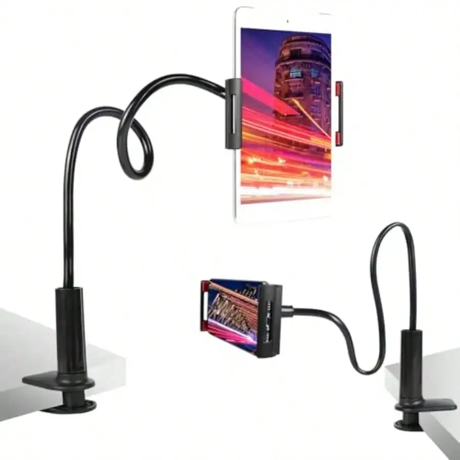 

LZ Selfdee Tablet Stand Holder For Bed Gooseneck Adjustable Flexible Long Arm Tablets Mount Clamp Cell Phone Holder Lazy Tablets Phone Stand Compatible With 410 Inches Device9319