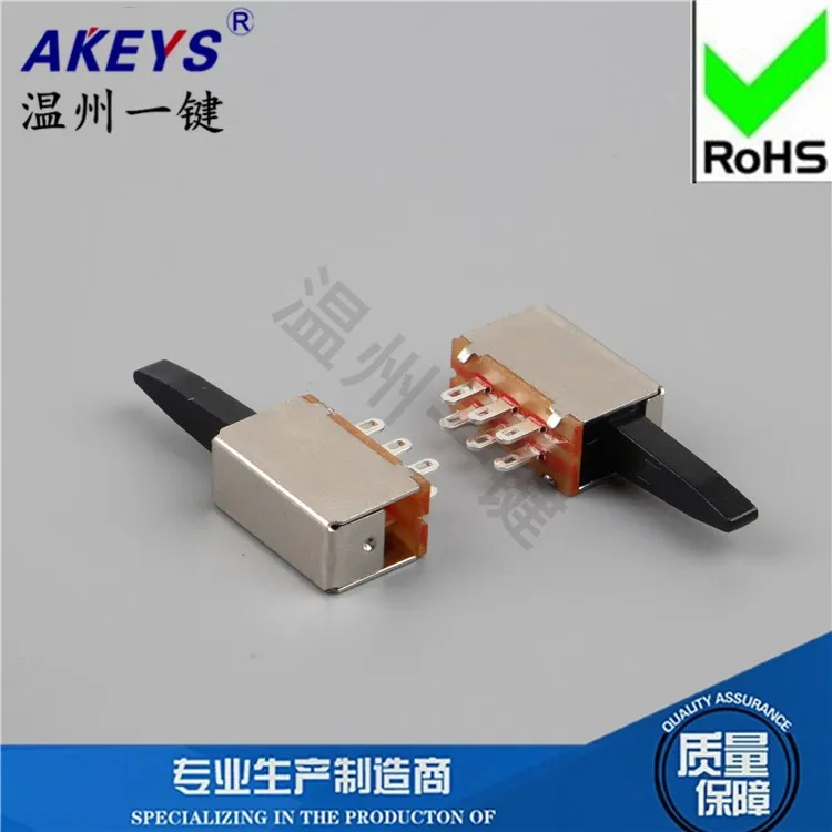 PS-22I48 Quality Assurance Straight Key Lockless Switch 6P Hole Foot Reset Switch Special Handle Switch Toggle Switch