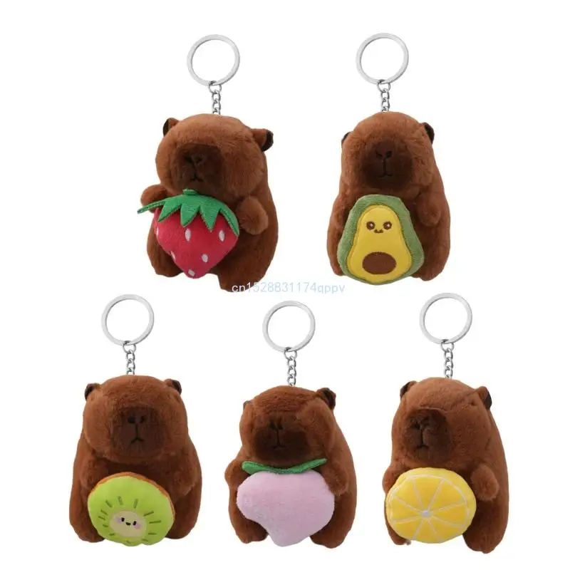 

Cartoon Plush Keyring Capybara Ornament Carkey Pendant Women Purse Decoration Dropship