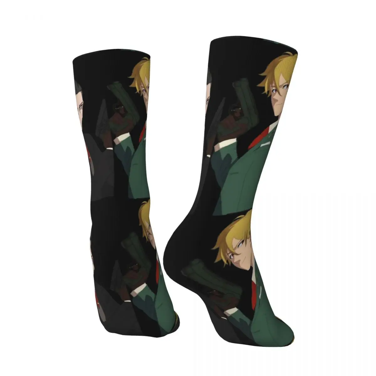 Meiri Hayasaka And His Father Crazy Men's Socks Unisex Japanese Animation Buddy Daddies Harajuku Seamless Printed Crew Sock